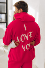 Load image into Gallery viewer, OVERSIZE BRĪVDIENU TĒRPS - I LOVE YOU, VIVA MAGENTA